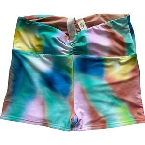CITRUS Reversible High Waist Shorts Stretch Performance Multicolor Size L